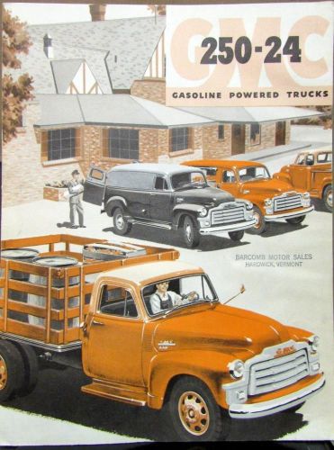 1954 gmc gasoline truck model 250 24 original sales brochure folder