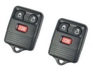 2x original three button ford remote shell with rubber 