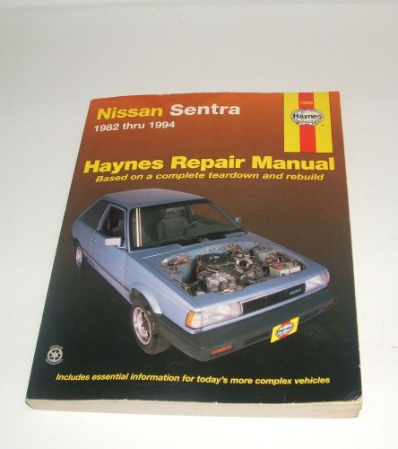 Haynes repair manual 72050. 1982 thru 1994 nissan sentra