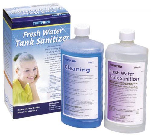 Thetford 36662 fresh water tank sanitizer 2 (24 oz) bottles