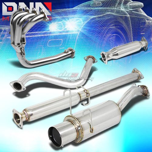 Sell FOR DEL SOL 4.5\u0026quot;MUFFLER TIP PERFORMANCE CATBACK+4-1 HEADER ...