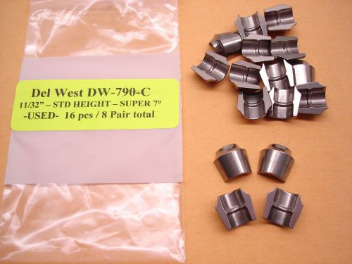 16 nascar del west titanium 11/32&#034; super 7° retainer valve locks keepers dw790-c