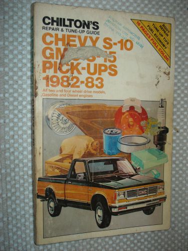 1982-1983 chevy gmc truck shop manual service book s-10 s-15 chiltons repair