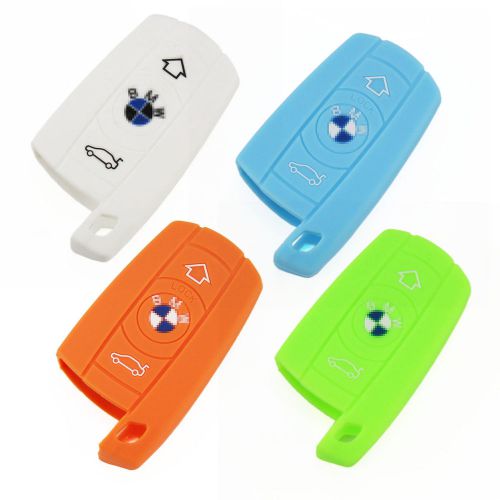 Silicone remote fob shell case key cover holder for bmw 1 3 5 6 series smart key