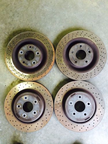 2005-2013 chevrolet corvette c6 / z06 drilled brake rotors - gm