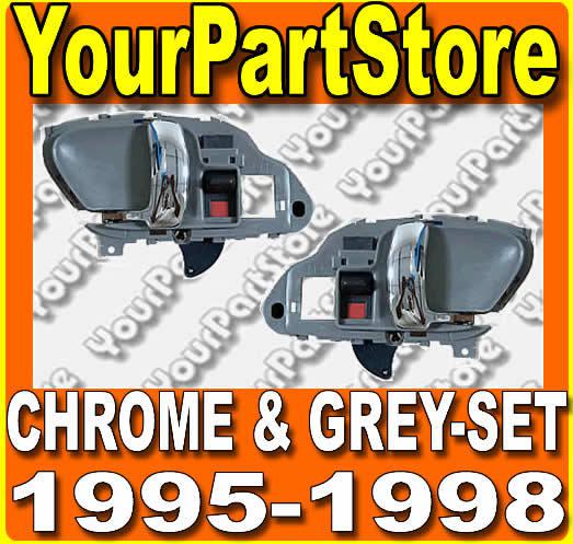 95 96 97 98 chevy truck inside door handles gray chrome