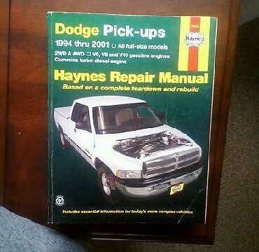 1994 thru 2001 dodge pick-ups all full-size models haynes repair manual