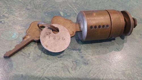 1933-1935 ford spare tire lock cylinder with keys nos