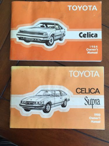 Toyota 1980 supra and 1984 celica owners manuals