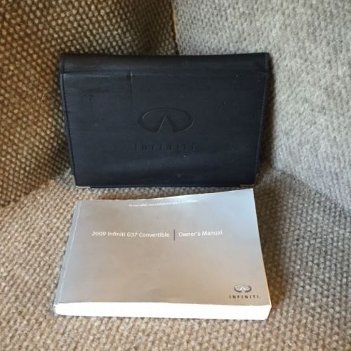 2009 infiniti g37 convertible owners manual with case