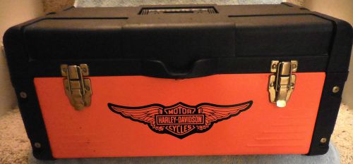 Made in usa harley davidson portable tool box chest motorcycle hog dad