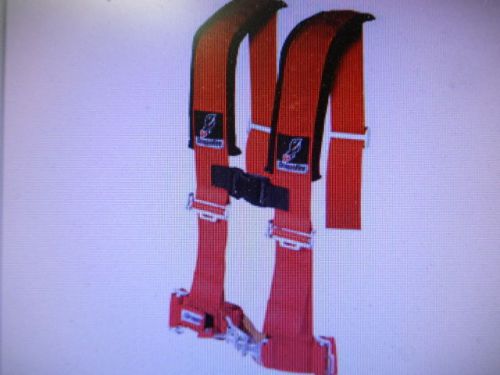 Dragonfire 3 inch 4 point seatbelt harness restraints red