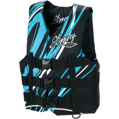 Slippery womens ray nylon vest-light blue-md