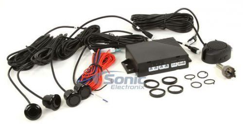 New! install bay te-b4psk rear back-up parking assist system kit w/ 4 sensors