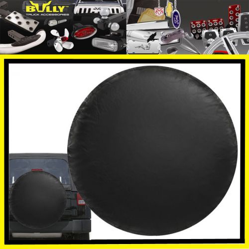 Small black suv spare tire cover weather resistant fits 26.5&#034; - 29.5&#034; gmc