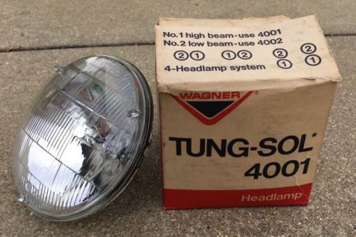 New old stock vintage wagner tung-sol 4001 headlamp w/original box