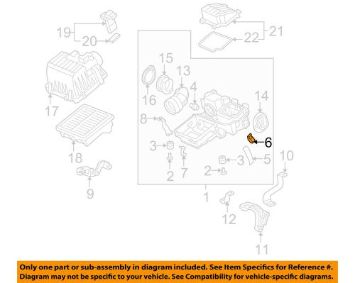 Honda oem 09-13 fit air intake-air cleaner assembly clip 17219p65000