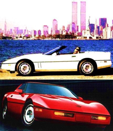 1987 chevy corvette large deluxe brochure -corvette convertible-corvette coupe