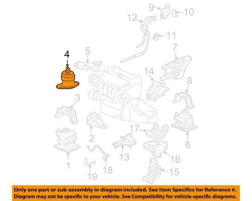 Honda oem 03-07 accord-engine torque strut mount 50820sdaa01