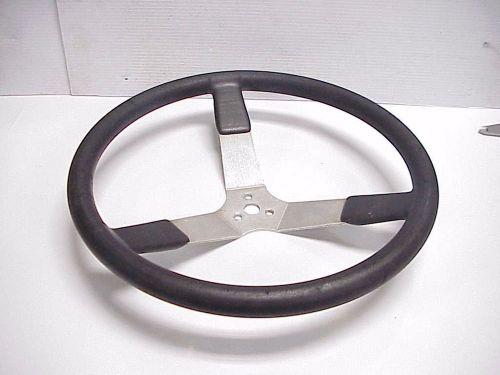 Race car 3 spoke 16&#034; aluminum steering wheel imca ump demo derby wissota ratrod