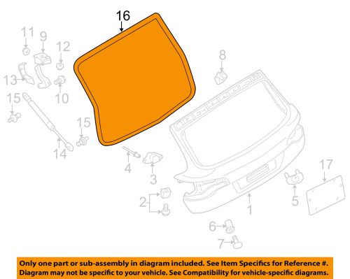 Audi oem 07-15 q7 lift gate-weatherstrip 4l0827705j