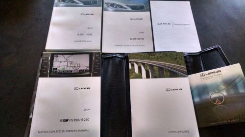 2009 lexus is owner&#039;s literature 01999-53669