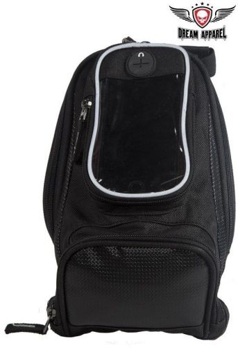 Magnetic tankbag with clear window for gps