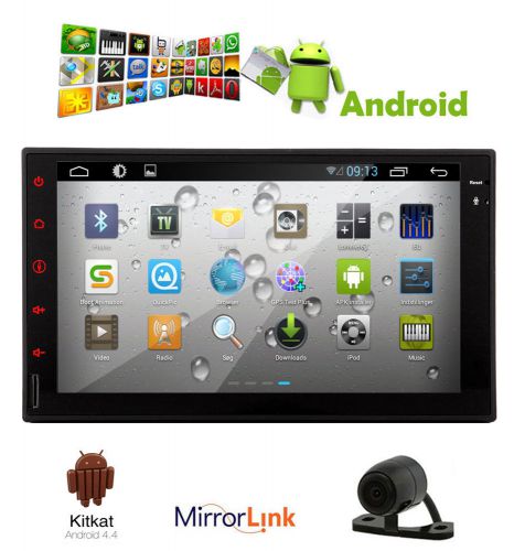 In dash double 2din android4.4 quad-core gps car radio stereo 3g-wifi no dvd+cam