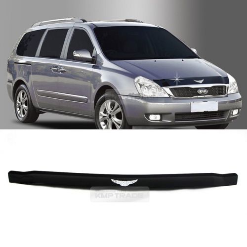 Emblem hood guard bug shield molding black for kia 2006-2013 carnival / sedona