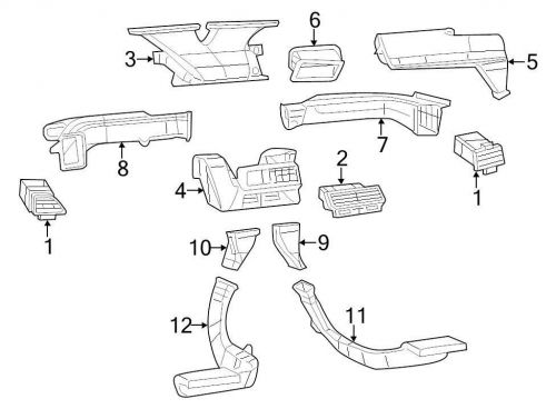 Chrysler oem dodge dashboard air vent 1qn11dx9aa image 1