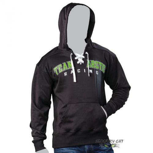 Arctic cat men&#039;s hockey laces performance hoodie sweatshirt - black - 5269-69_