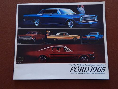 1965 original ford dealer showroom sales brochure 65 mustang fairlane all models