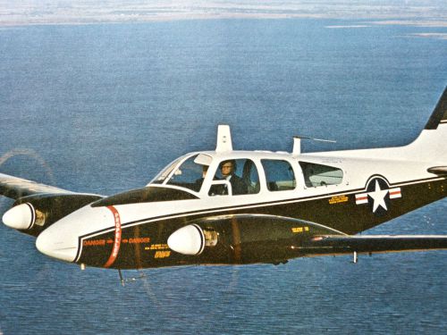 Us army instrument trainer beechcraft baron t42 max prickett factory color print