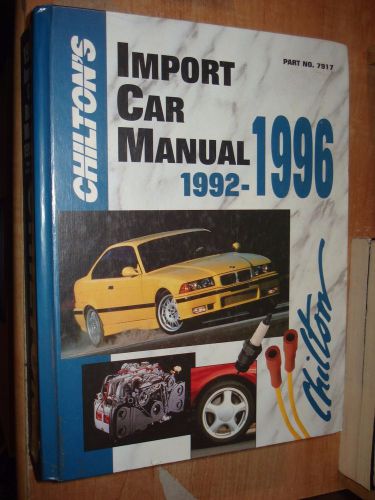 1992-1996 import service manual shop book bmw vw mercedes mazda rx7 nissan 380z