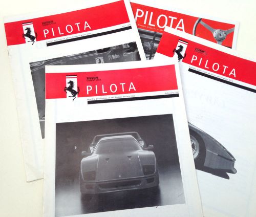 Lot of 4 vintage issues : pilota ferrari official owners club magazine 1997-2004