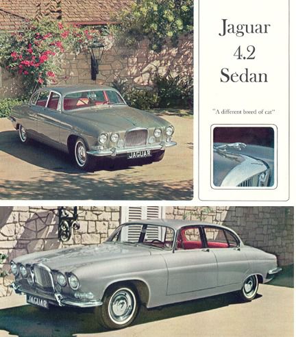 1965 jaguar 4.2 sedan large original 4 page brochure mint