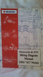 Suzuki 2002 &#034;k2&#034; models motorcycle &amp; atv wiring diagram manual #99923-54002