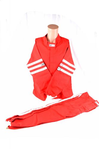 Rjs racing sfi 3-2a/1 classic 2 pc suit fire jacket &amp; pants red 4x 200030409