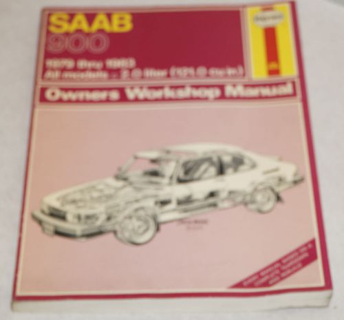 1979 1980 1981 1982 1983 saab 900 owners workshop shop service manual haynes