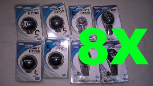 8x nos lot custom accessories skull spider 8-ball universal shift knobs new