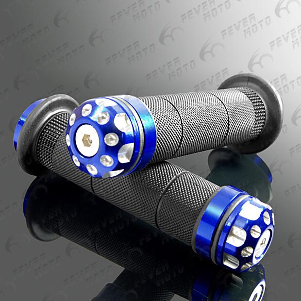 Fm new floodlight look blue 7/8" handlebar grips for honda shadow vt 1100 500 cb