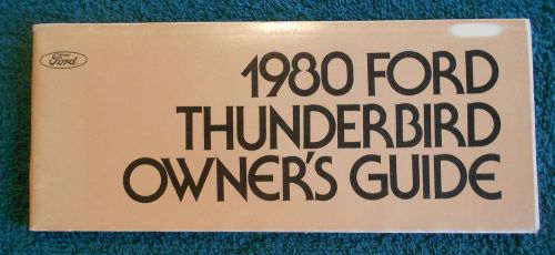 1980 original ford thunderbird owner&#039;s guide