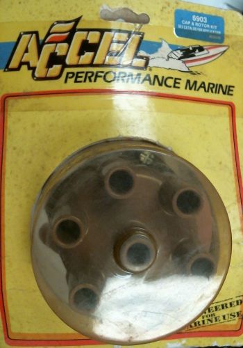 Accel 6903 performance marine distributor cap &amp; rotor 6 cylinder screw-down