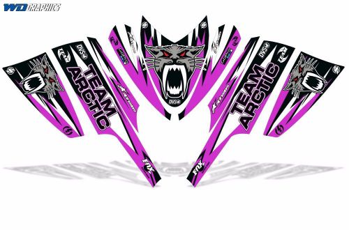 Decal graphic kit arctic cat m series crossfire parts sled snowmobile wrap purp