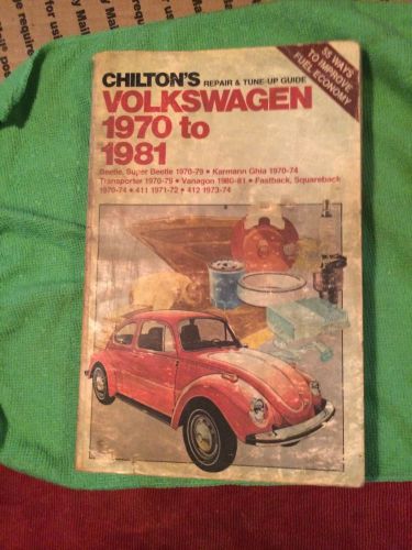 Volkswagen 1970 to 1981 repair and tune-up guide chilton. 1981 edition.