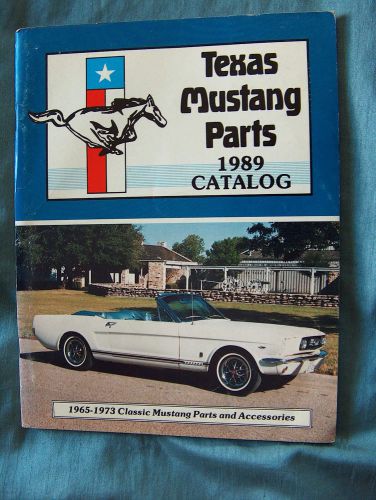 Vintage texas mustang parts catalog 1989