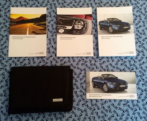 2013 audi a5/s5 cabriolet convertible owners manual w mmi / navi guide set oem