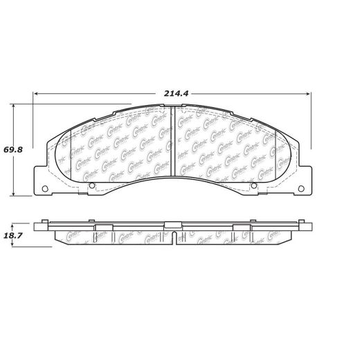 Disc brake pad-oe formula brake pads w/hardware front centric 100.12400