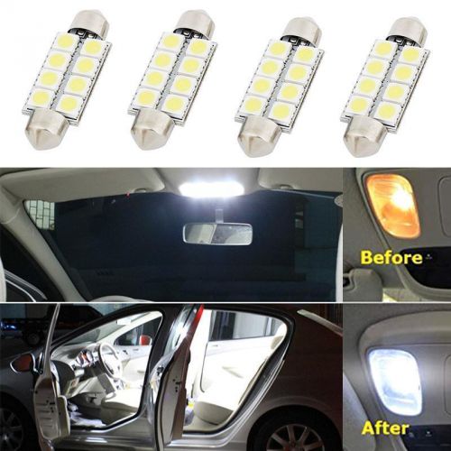 4 x 6000k 42mm xenon pure white t10 921 interior/license plate smd light bulbs