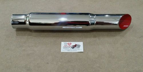 New chrome custom exhaust muffler cafe racer bobber flat tracker